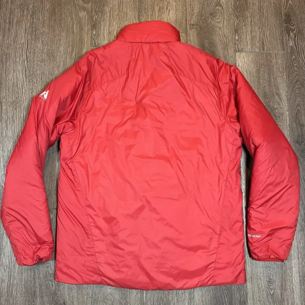Eddie Bauer Goose Down Puffer Jacket Mens Medium Red Evertherm First Ascent - Picture 9 of 12